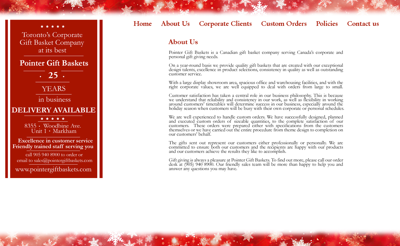 Gift Baskets by Pointer Gift Baskets, Christmas Gift Baskets, Gift Baskets for all occasions