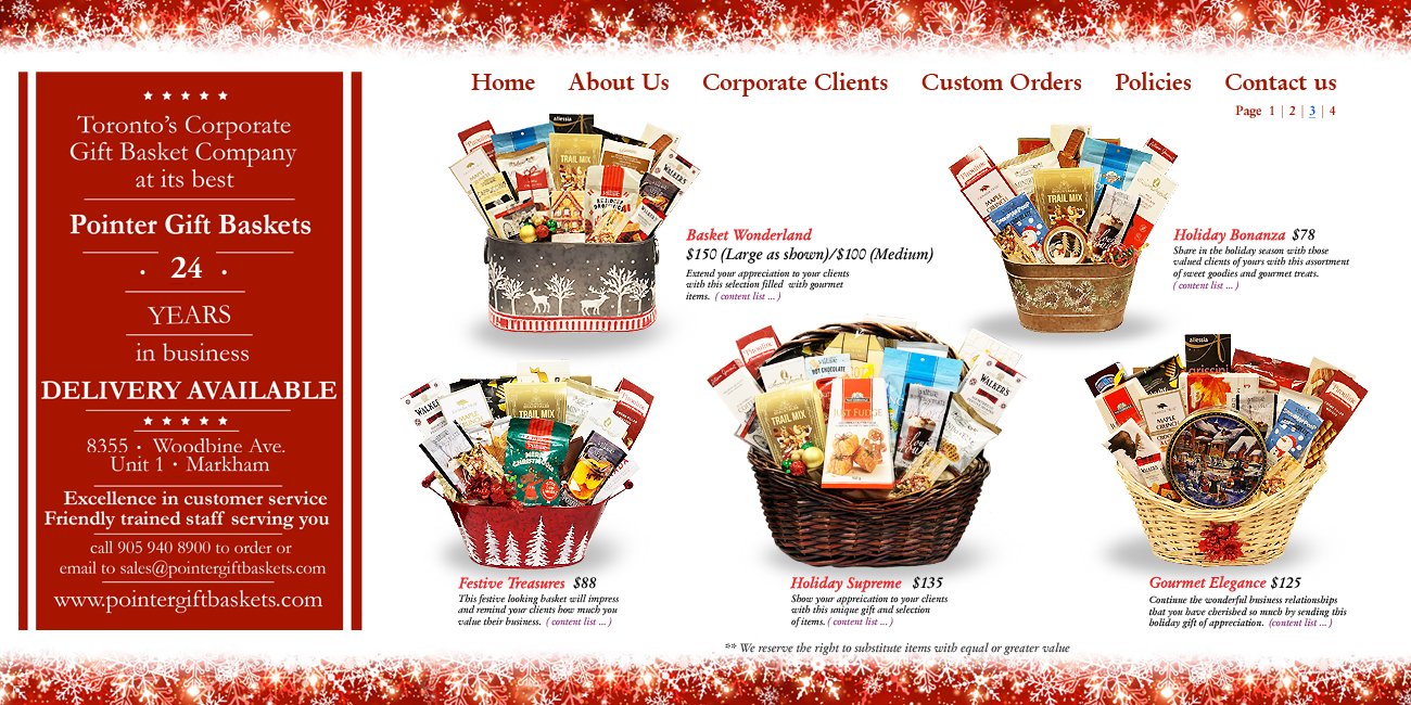 Gift Baskets by Pointer Gift Baskets, Christmas Gift Baskets, Gift Baskets for all occasions