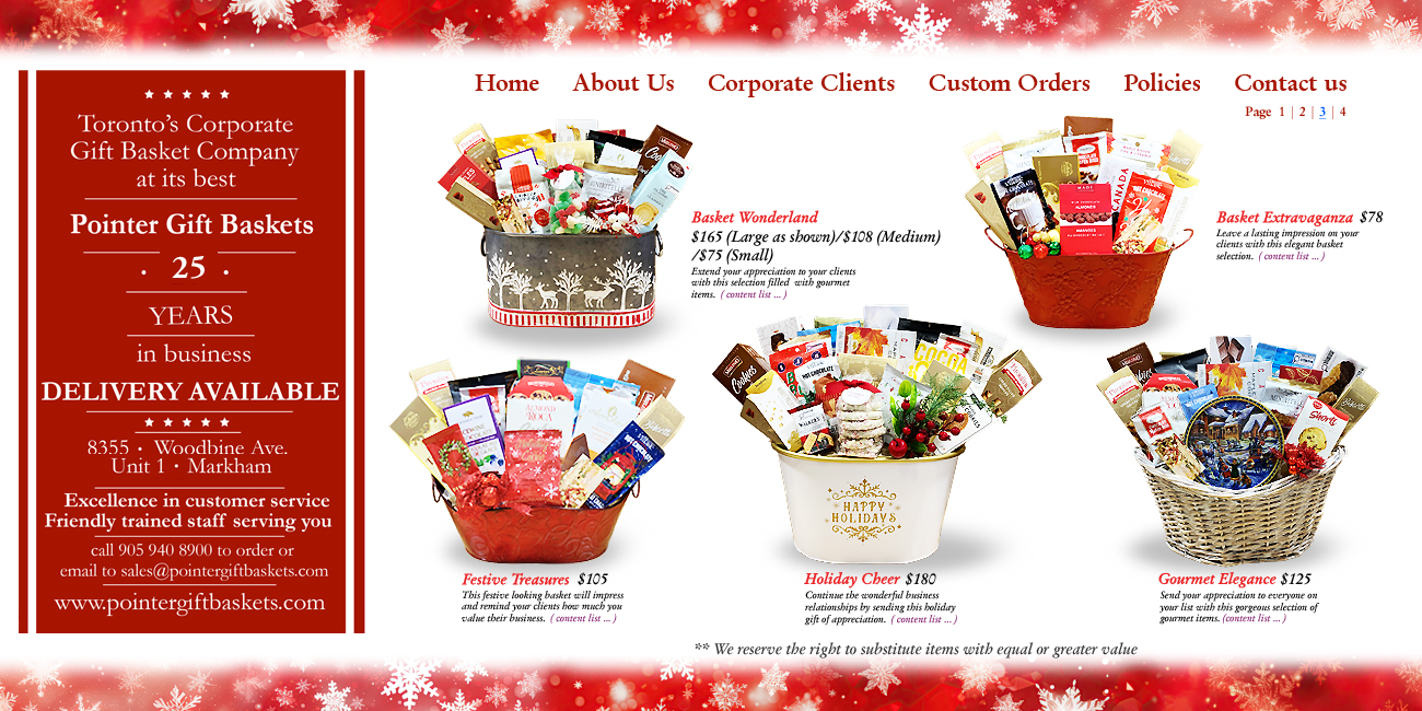 Gift Baskets by Pointer Gift Baskets, Christmas Gift Baskets, Gift Baskets for all occasions