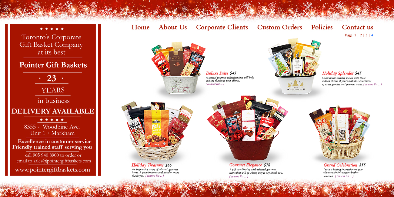 Gift Baskets by Pointer Gift Baskets, Christmas Gift Baskets, Gift Baskets for all occasions