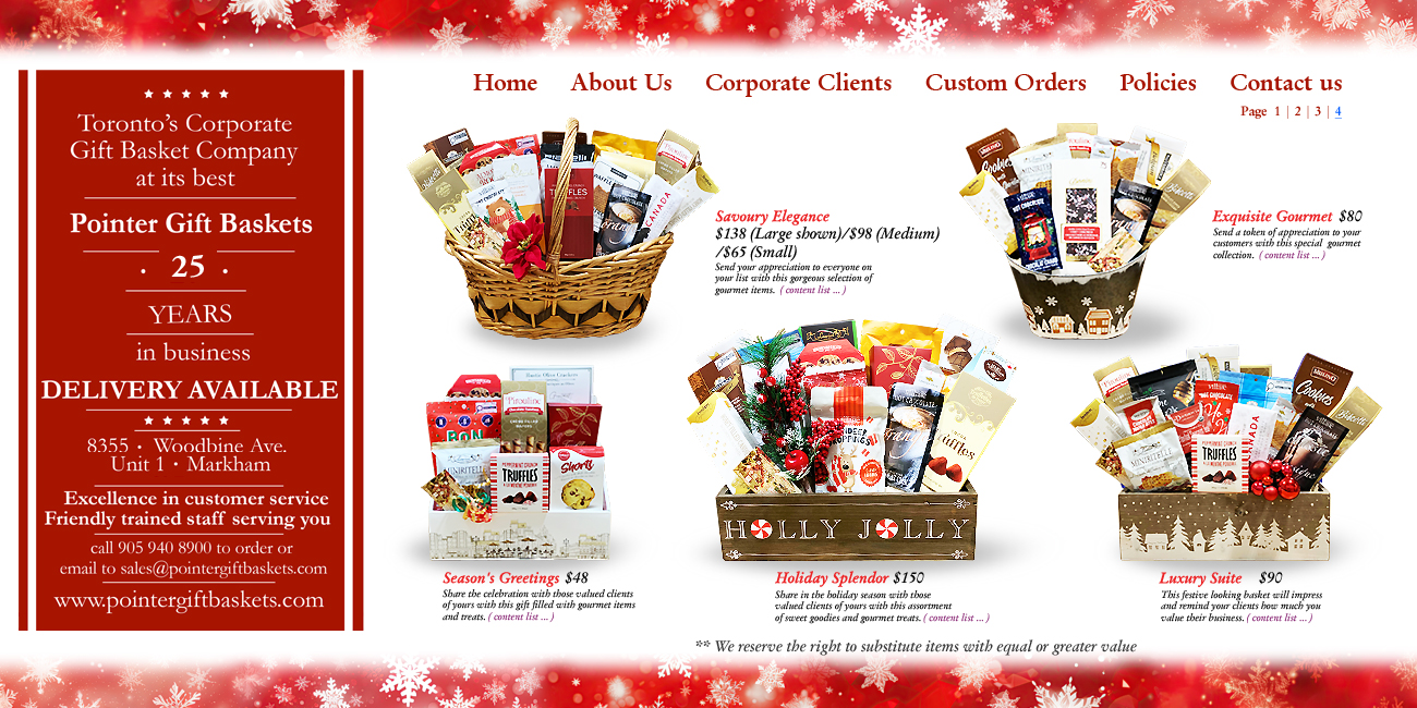 Gift Baskets by Pointer Gift Baskets, Christmas Gift Baskets, Gift Baskets for all occasions