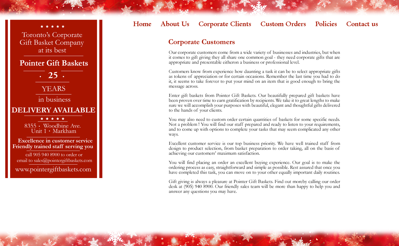 Gift Baskets by Pointer Gift Baskets, Christmas Gift Baskets, Gift Baskets for all occasions